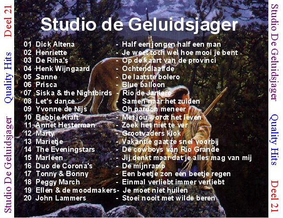Quality Hits  Geluidsjager Deel 21 : Back